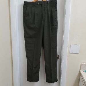 Vintage Guy Laroche Men's Classic Green Pants Size 34 R 29 Inseam